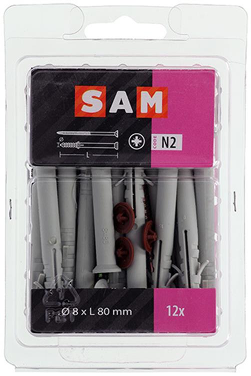Afbeelding laden in galerijviewer, Mack 1017913 - kozijnplug met schroef polyamide 12 st 8 x 80 mm | 5 stuks

