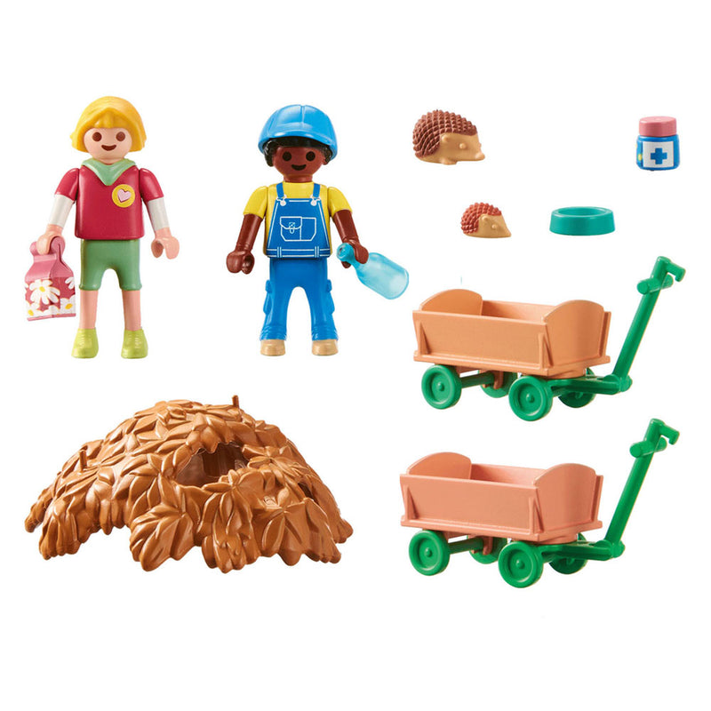 Afbeelding laden in galerijviewer, Playmobil my life zorgen voor de egelfamilie - 71512
