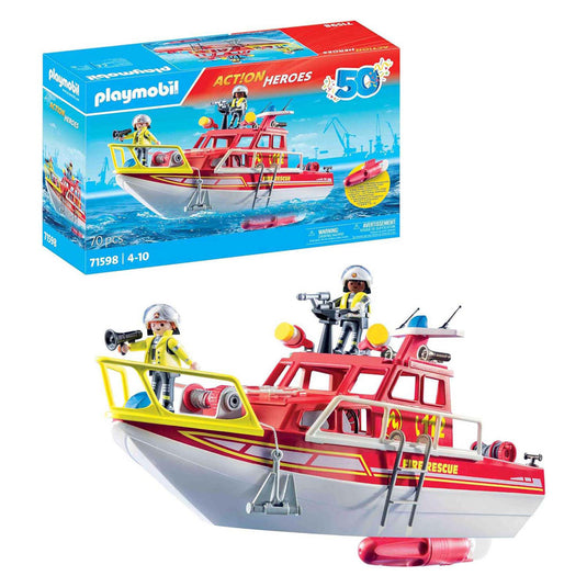 Playmobil action heroes brandweerboot