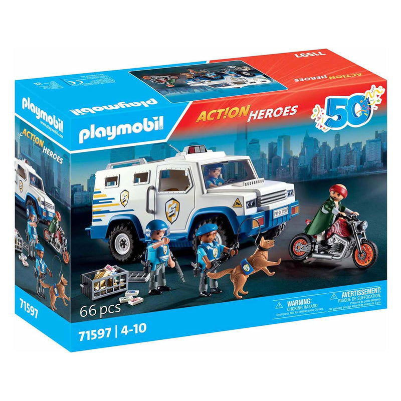 Afbeelding laden in galerijviewer, Playmobil action heroes geldtransporteur
