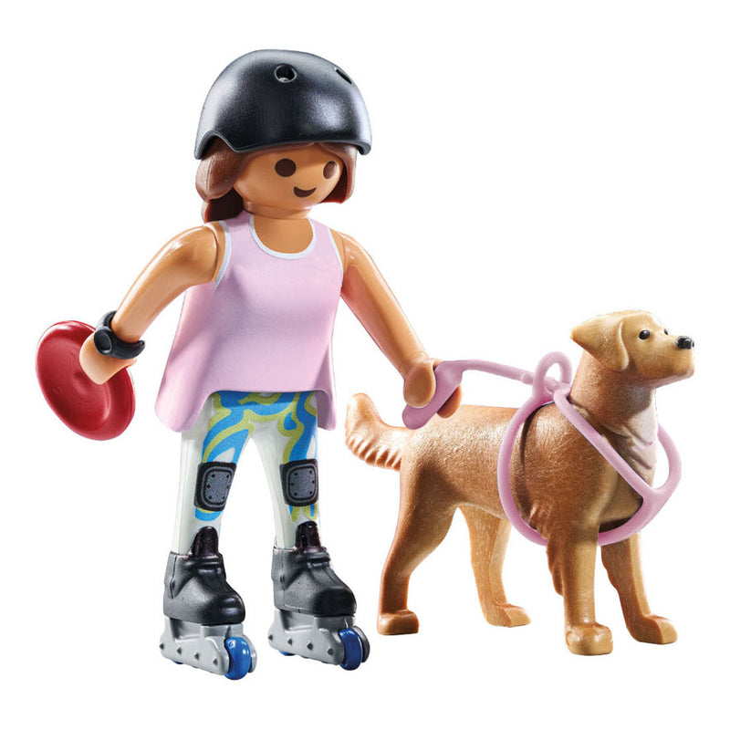 Afbeelding laden in galerijviewer, Playmobil my life schaatser met retriever - 71739
