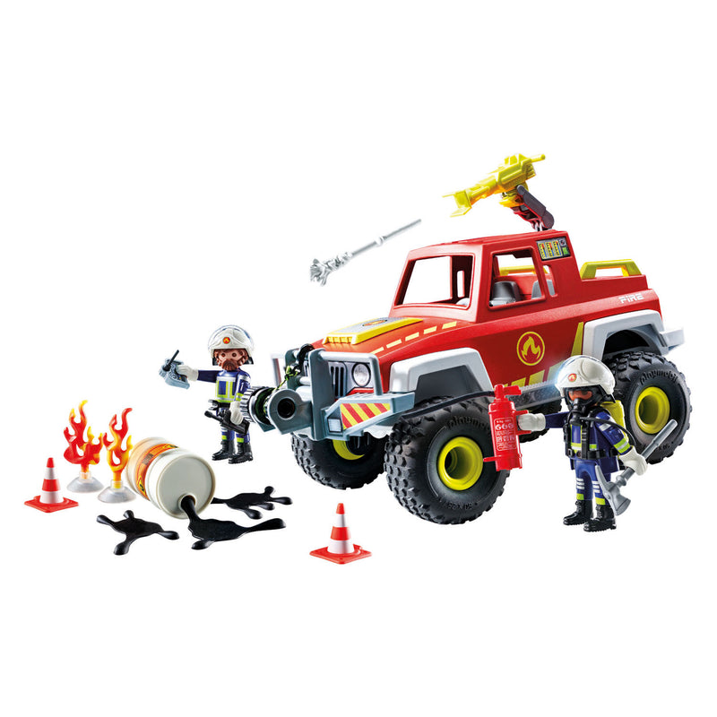 Afbeelding laden in galerijviewer, Playmobil action heroes brandweerwagen - 71824
