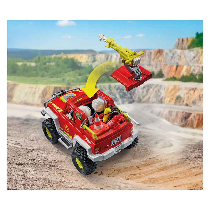 Afbeelding laden in galerijviewer, Playmobil action heroes brandweerwagen - 71824
