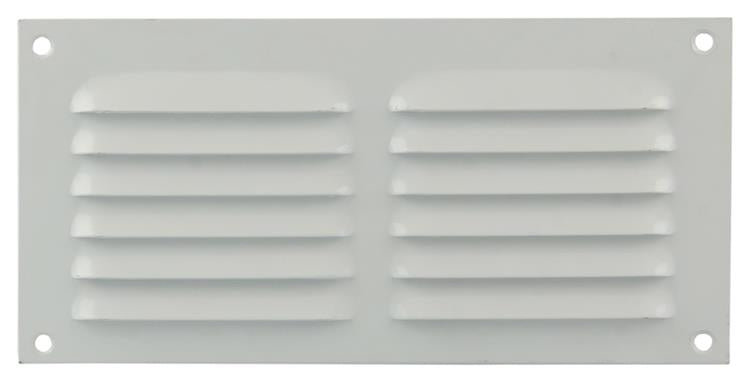 Afbeelding laden in galerijviewer, Renson 1015066 - schoepenrooster plat alu wit 200x100mm | 10 stuks
