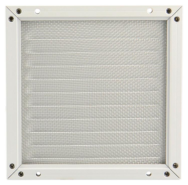 Afbeelding laden in galerijviewer, Renson 1006342 - schoepenrooster + kader + mug.opbouw 437 ral9010 150x150mm | 2 stuks
