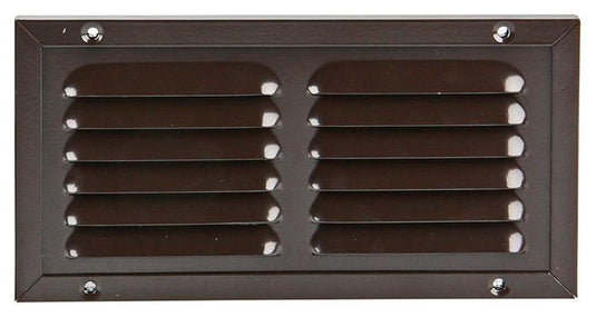 Renson 1006346 - schoepenrooster + kader + mug.opbouw 437 ral8019 200x100mm | 1 stuks