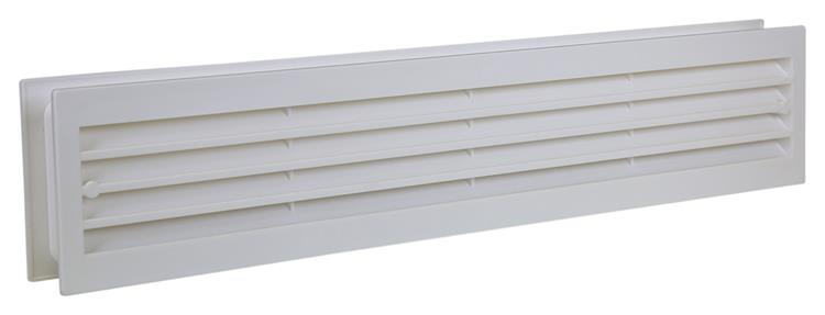 Afbeelding laden in galerijviewer, Renson 1006739 - deurrooster pvc 761 wit 450x90mm | 1 stuks

