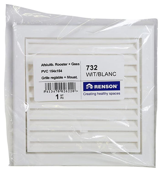 Renson 1006740 - rooster pvc 732 wit 154x154mm | 1 stuks