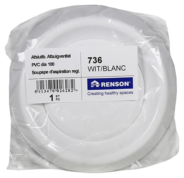 Afbeelding laden in galerijviewer, Renson 1006745 - afz.ventiel pvc736 wit ø100 | 1 stuks
