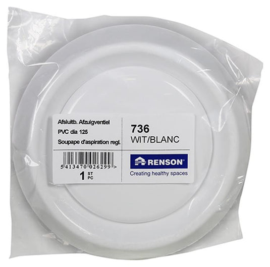 Renson 1006746 - afz.ventiel pvc736 wit ø125 | 1 stuks