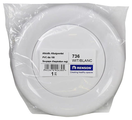 Renson 1006747 - afz.ventiel pvc736 wit ø150 | 1 stuks