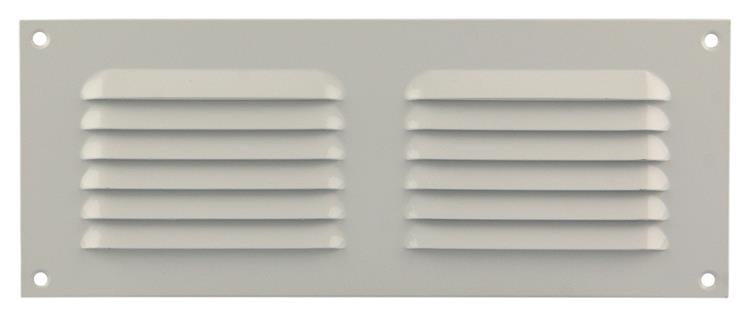 Afbeelding laden in galerijviewer, Renson 1006306 - schoepenrooster vlak alu ral 9010 250x100mm | 10 stuks

