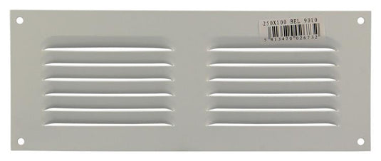Renson 1006306 - schoepenrooster vlak alu ral 9010 250x100mm | 10 stuks