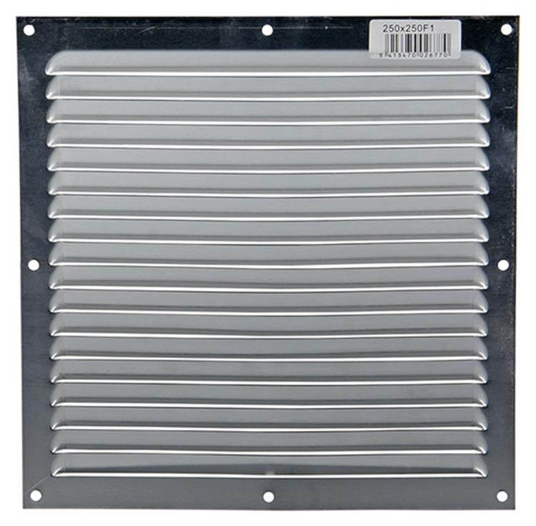 Afbeelding laden in galerijviewer, Renson 1006308 - schoepenrooster vlak alu f1 250x250mm | 10 stuks
