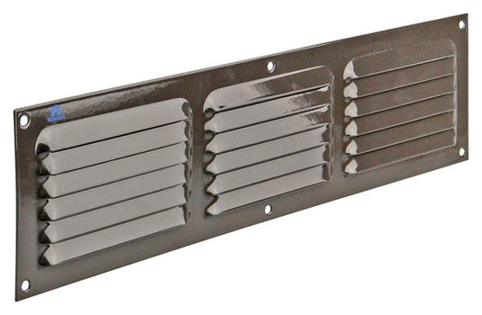 Renson 1006317 - schoepenrooster vlak alu ral 8019 400x100mm | 10 stuks