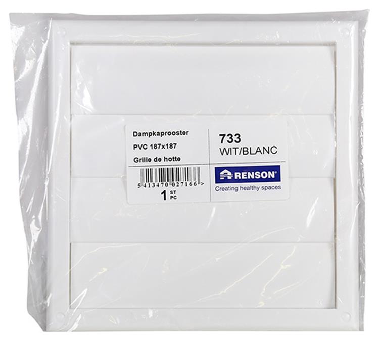 Afbeelding laden in galerijviewer, Renson 1006750 - dampkproost.pvc733 wit 187x187mm | 1 stuks
