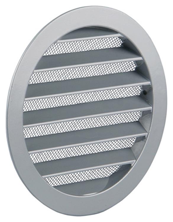 Afbeelding laden in galerijviewer, Renson 1006264 - ronde rooster inbouw 434 r alural 9006 ø 150 | 10 stuks
