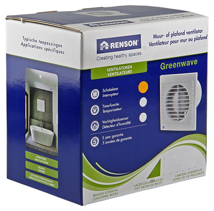 Afbeelding laden in galerijviewer, Renson 1006472 - greenwave ventilator standaard9102 wit ø 125 | 1 stuks
