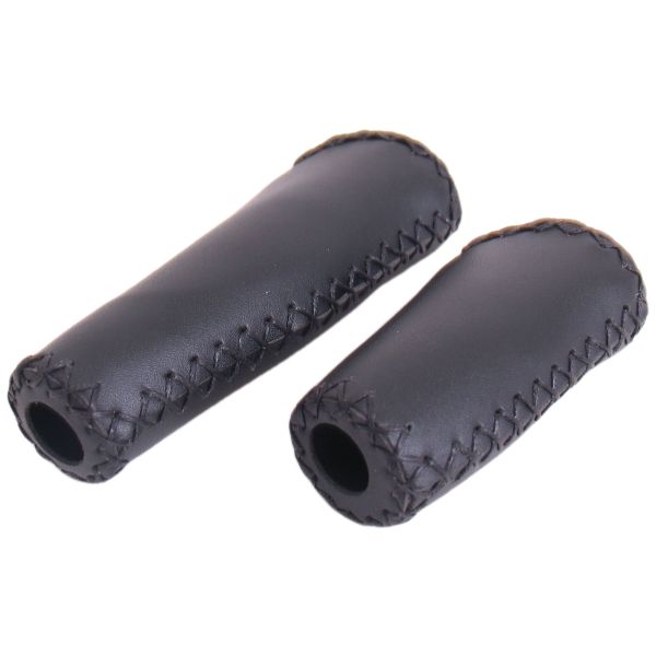 Afbeelding laden in galerijviewer, De Edge Leather Grip - Ergonomisch Lederen Handvatset - 135mm 92mm - Zwart
