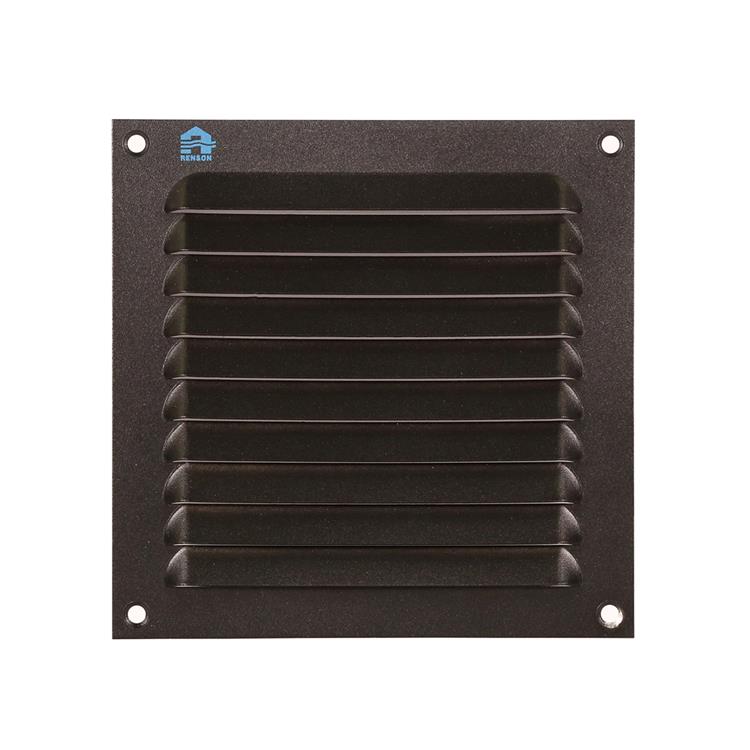 Afbeelding laden in galerijviewer, Renson 1061637 - opbouw schoepenrooster 436 150x150 ral 9005 zwart | 10 stuks
