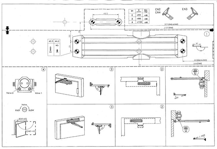Afbeelding laden in galerijviewer, Yale 1019236 - hydraulische deurpomp multiforce 2-3-4 | 1 stuks
