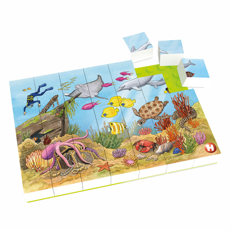 Afbeelding laden in galerijviewer, Hubelino Blokpuzzel Onderwaterwereld, 35st.

