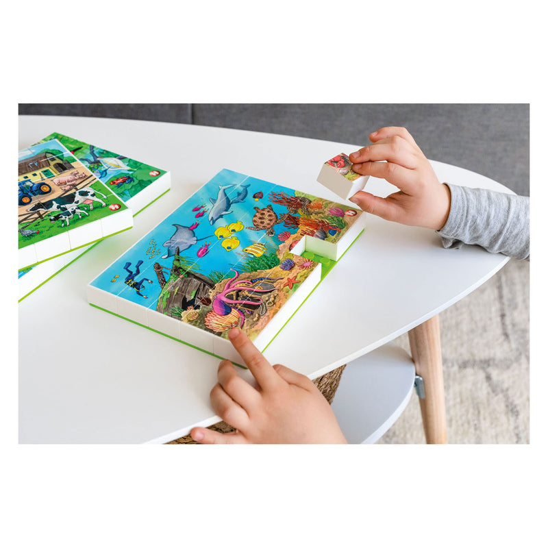 Afbeelding laden in galerijviewer, Hubelino Blokpuzzel Onderwaterwereld, 35st.
