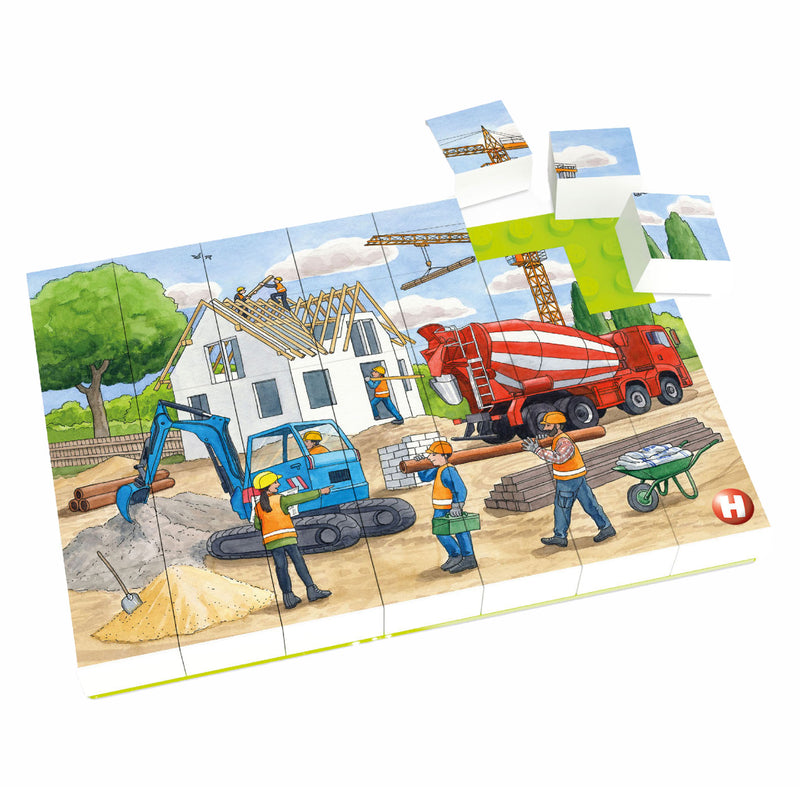 Afbeelding laden in galerijviewer, Hubelino Blokpuzzel Op de Bouwplaats, 35st.
