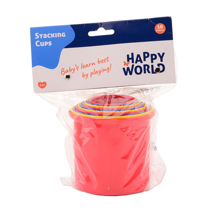 Afbeelding laden in galerijviewer, Johntoy Happy World Stapelbekers, 10dlg.
