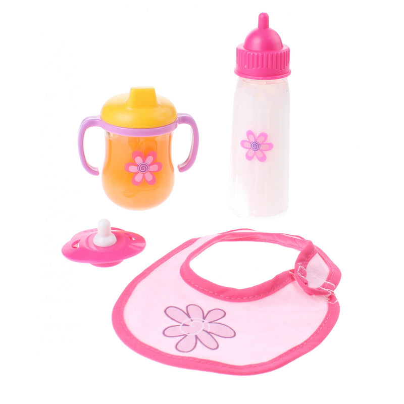 Afbeelding laden in galerijviewer, Baby rose poppenspeelset etenstijd
