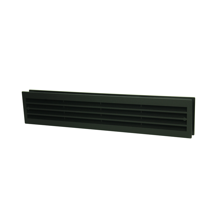 Afbeelding laden in galerijviewer, Renson 1069741 - deurrooster pvc 761 450x90 zwart | 2 stuks
