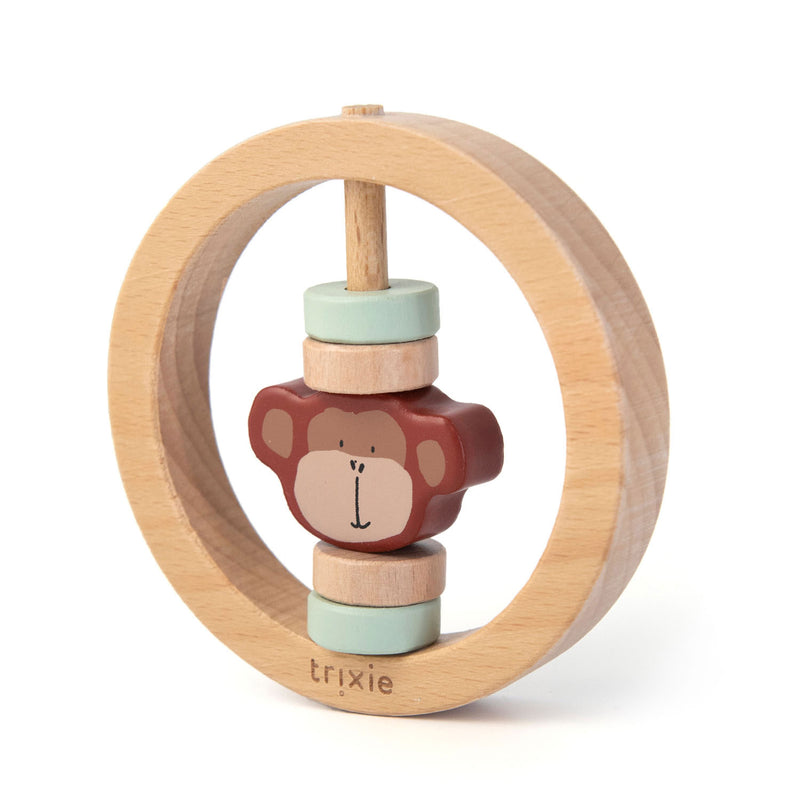 Afbeelding laden in galerijviewer, Trixie Houten Rammelaar Rond Mr. Monkey
