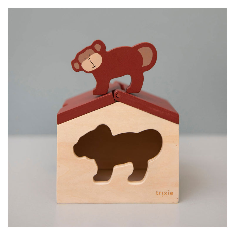 Afbeelding laden in galerijviewer, Trixie Houten Huis met Blokken Mr. Monkey
