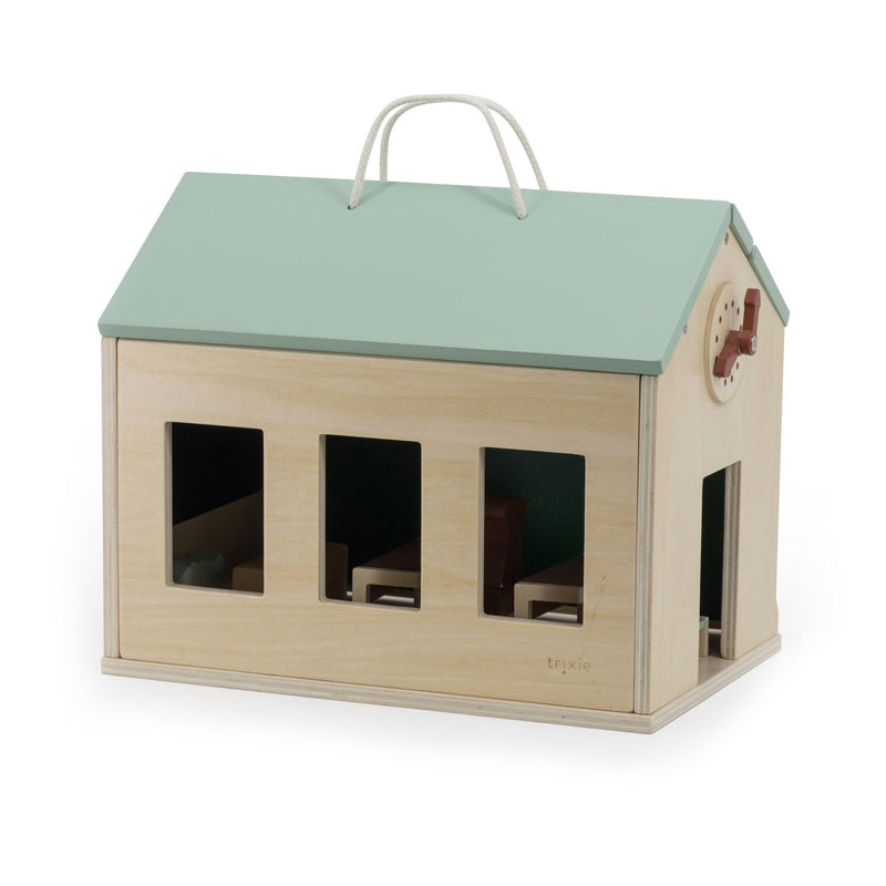 Afbeelding laden in galerijviewer, Trixie houten school met accessoires
