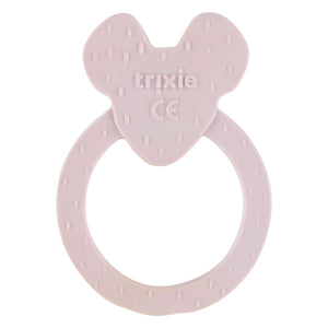 Trixie natuurlijk rubber ronde bijtring - mrs. mouse