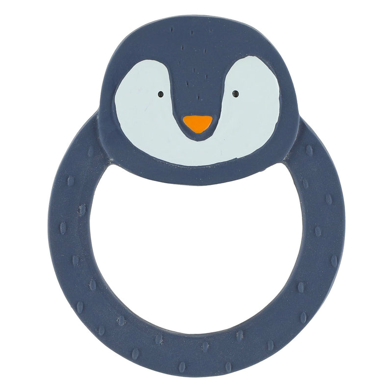 Afbeelding laden in galerijviewer, Trixie natuurlijk rubber ronde bijtring - mr. penguin
