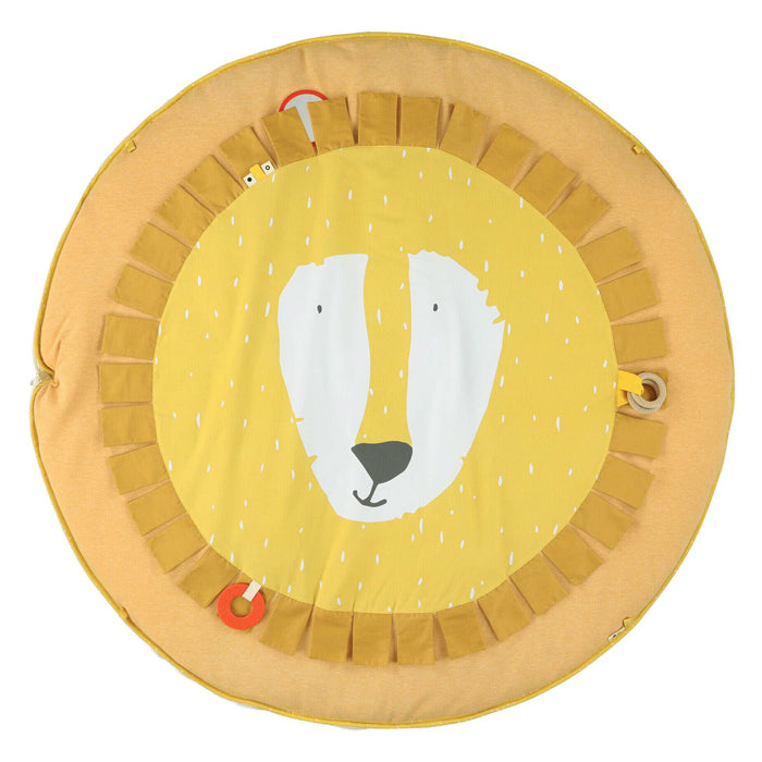 Afbeelding laden in galerijviewer, Trixie speelmat activiteitenboog mr. lion - speelboog voor baby - zachte activiteitenboog - speeltapijt leeuw - geel
