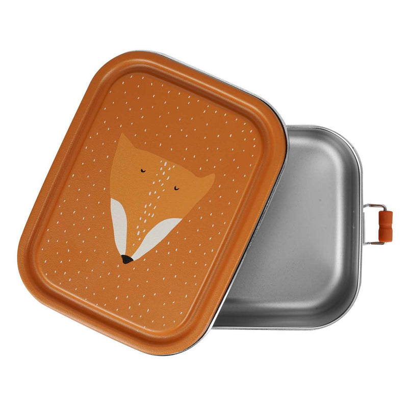 Afbeelding laden in galerijviewer, Trixie brooddoos klein - mr. fox - rsv lunchbox voor kinderen - makkelijk te openen broodtrommel - oranje
