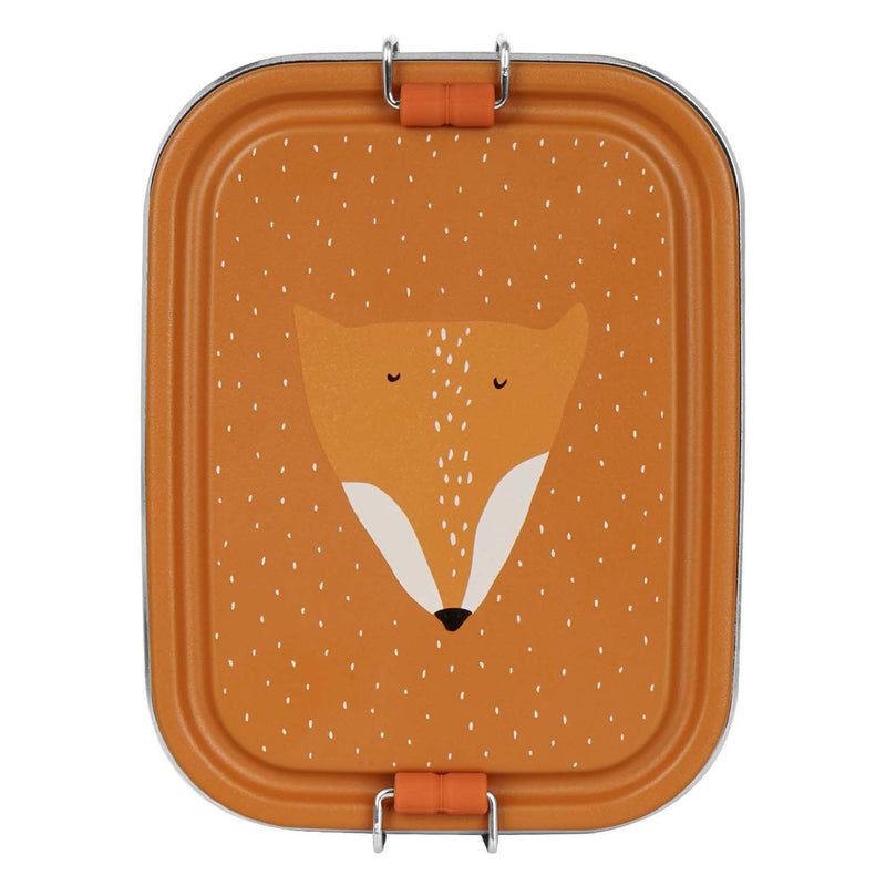 Afbeelding laden in galerijviewer, Trixie brooddoos klein - mr. fox - rsv lunchbox voor kinderen - makkelijk te openen broodtrommel - oranje
