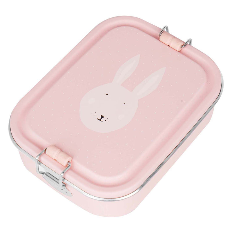 Afbeelding laden in galerijviewer, Trixie brooddoos klein - mrs. rabbit - rsv lunchbox voor kinderen - makkelijk te openen broodtrommel - roze
