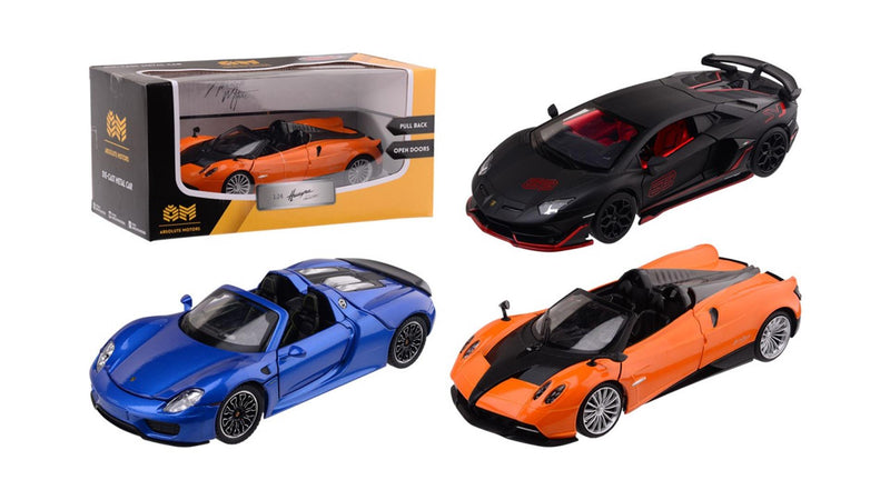 Afbeelding laden in galerijviewer, Johntoy absolute motors licentie supercar auto schaal circa 1:24 25x13x12cm
