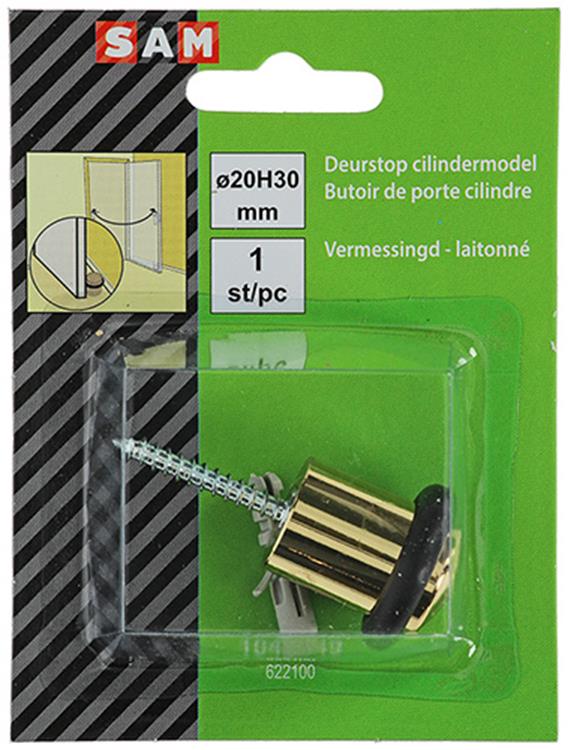 Afbeelding laden in galerijviewer, Mack 1047649 - deurstop cilindermodel vermessingd ø 20h30 mm 1 st pc | 6 stuks
