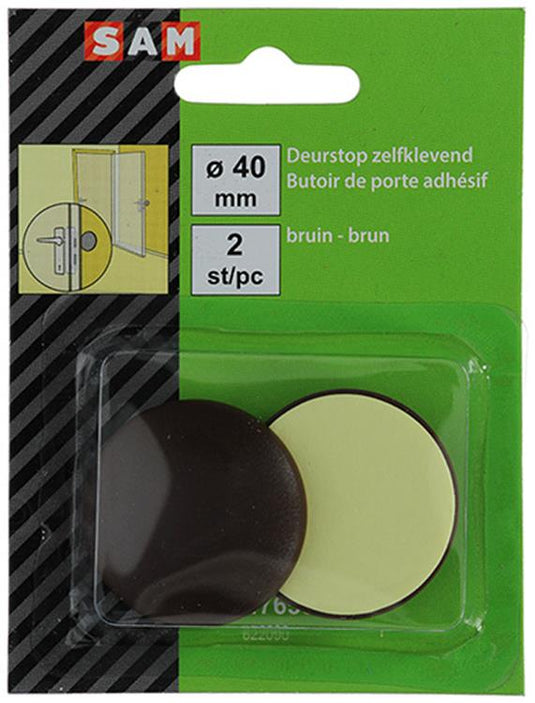 Mack 1047650 - deurstop zelfklevend bruin ø 40 mm 2 st pcs | 6 stuks
