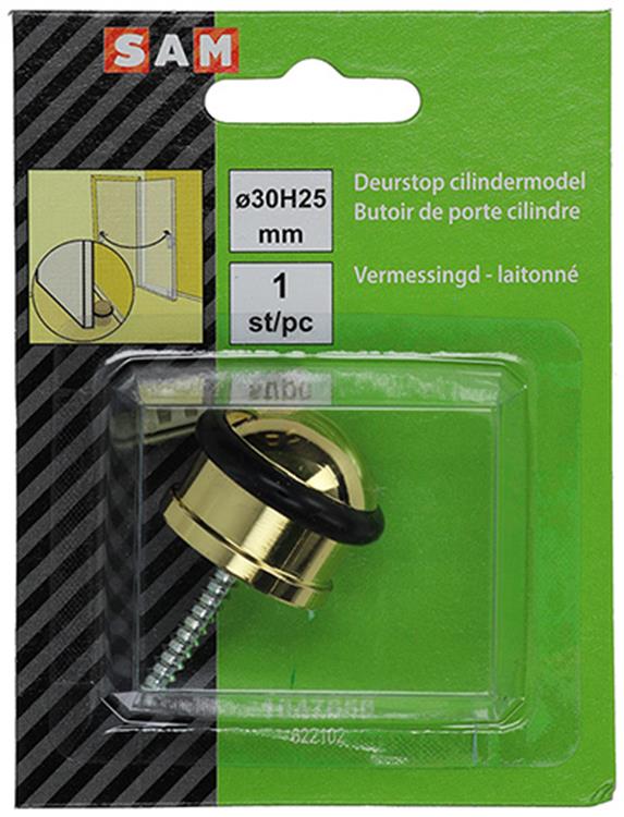 Afbeelding laden in galerijviewer, Mack 1047656 - deurstop cilindermodel vermessingd ø 30h25 mm 1 st pc | 6 stuks
