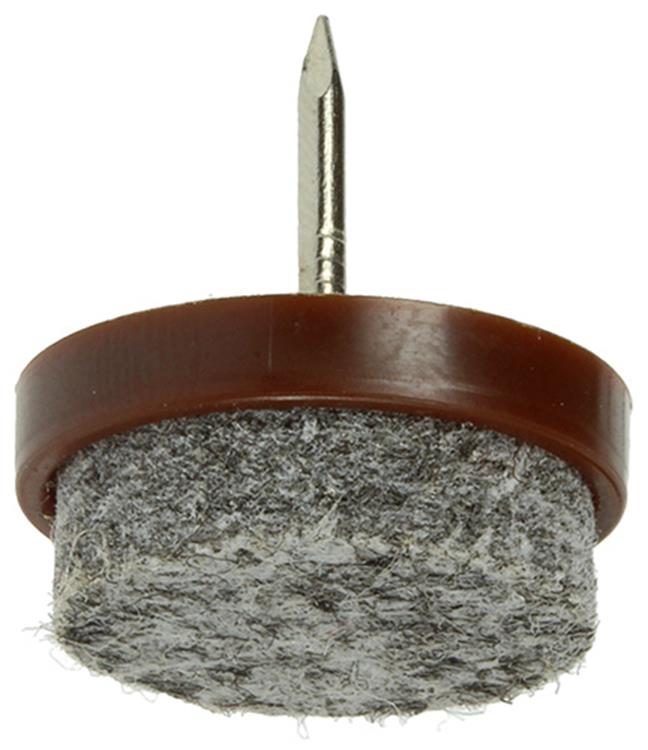Afbeelding laden in galerijviewer, Mack 1047712 - stoelglijder met nagel vilt bruin ø 20 mm 8 st pcs | 6 stuks
