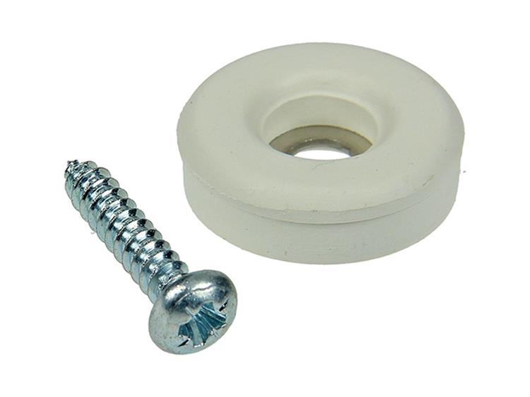 Afbeelding laden in galerijviewer, Mack 1047723 - stoeldop rubber + schroef wit ø 23 mm 8 st pcs | 6 stuks
