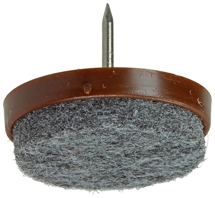 Afbeelding laden in galerijviewer, Mack 1047731 - stoelglijder met nagel vilt bruin ø 28 mm 4 st pcs | 6 stuks
