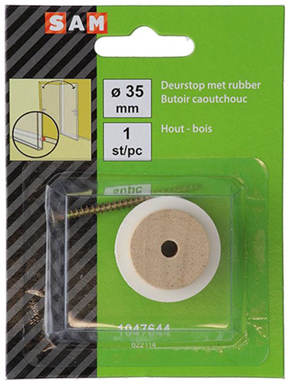 Afbeelding laden in galerijviewer, Mack 1047644 - deurstop met rubber hout ø 35 mm 1 st pc | 6 stuks

