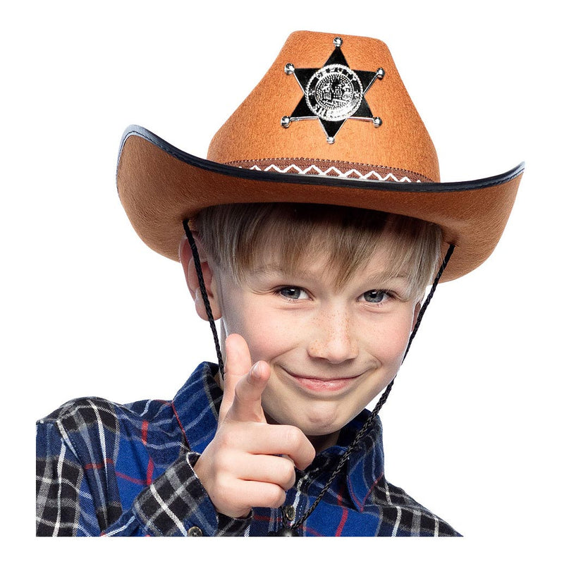 Afbeelding laden in galerijviewer, Boland hoed sheriff junior bruin
