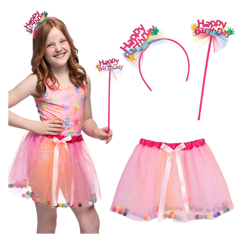 Afbeelding laden in galerijviewer, Boland verkleedset fee roze happy birthday
